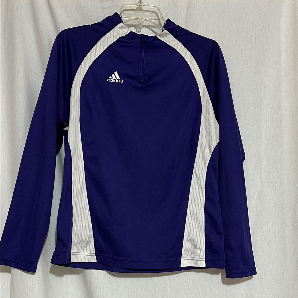Women’s adidas Purple and White Long Sleeve Athletic Pullover
